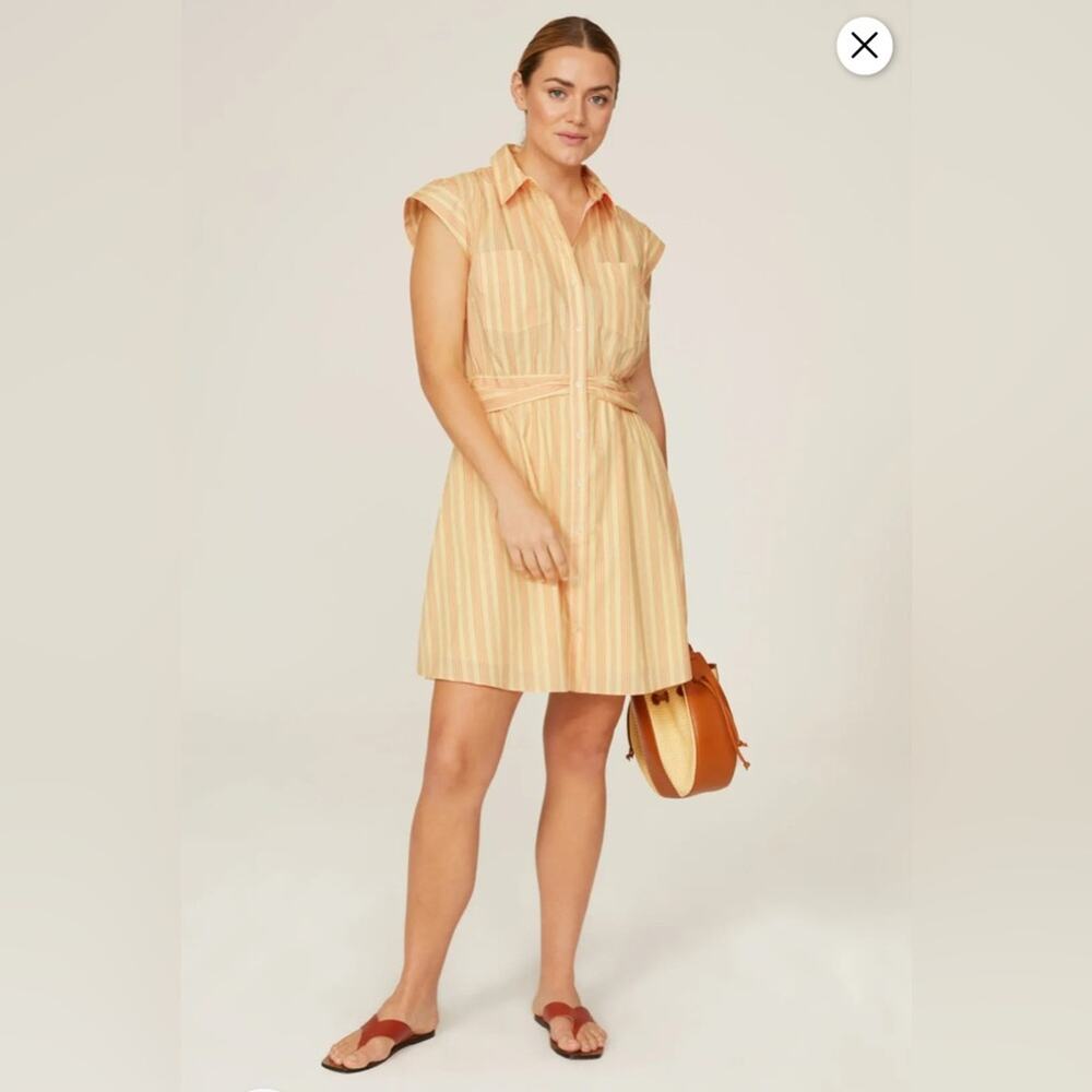 Designer Shirtdress by Derek Lam 10 Crosby for RTR – Yellow Stripes